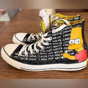 Converse Bart Simpson “I Will Not Waste Chalk High-Top Sneakers